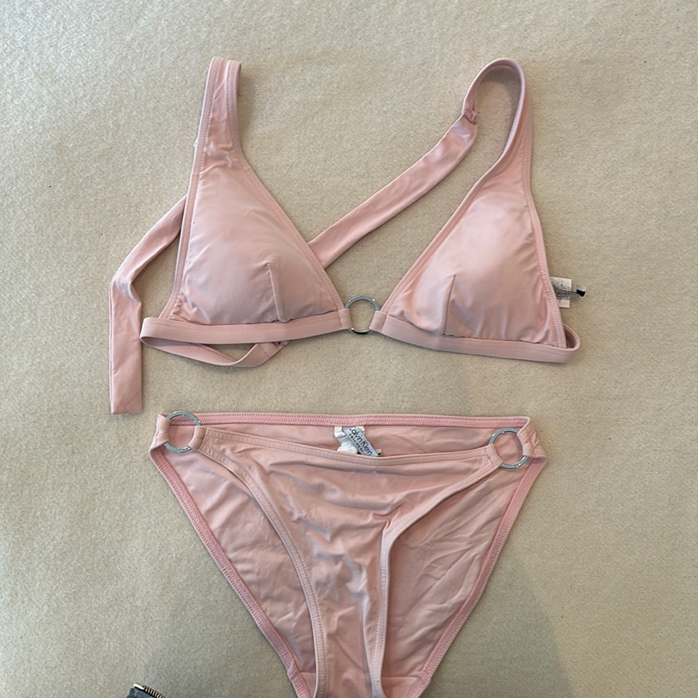 Calvin Klein two-piece pink swimsuit size small